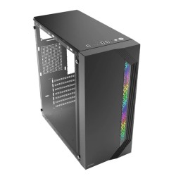 Gabinete Media Torre Viken/atx 500w/panel Izq Cristal/negro Ac-935692