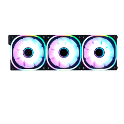 Kit Ventiladores Modular Game Factor 3x120mm 58cfm Rgb Negro Fkg500-bk