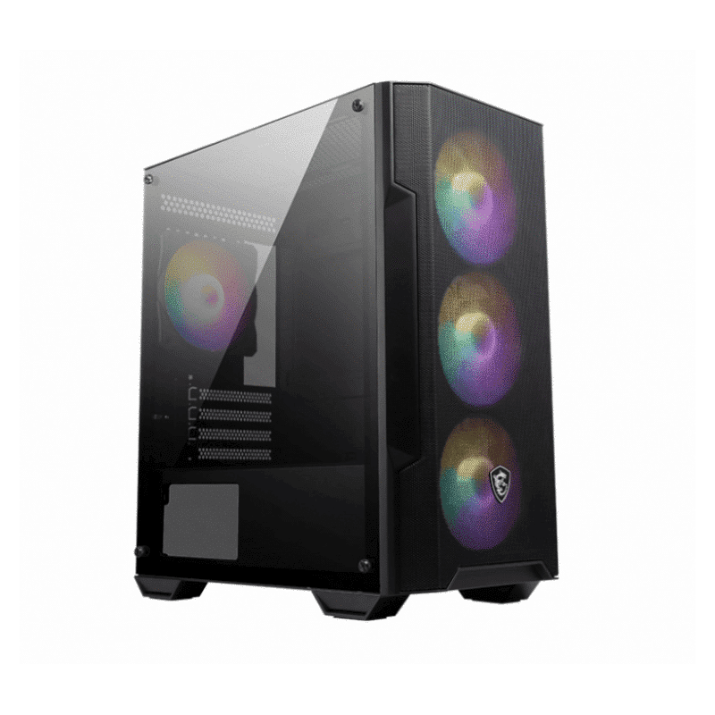 Gabinete Gamer Msi Mag Forge M100a Black Mid Tower 4 Fan