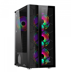 Gabinete Yeyian Gamer Ych-7s3v-01bk Rapture2500cristempl/3ven/atx/arg