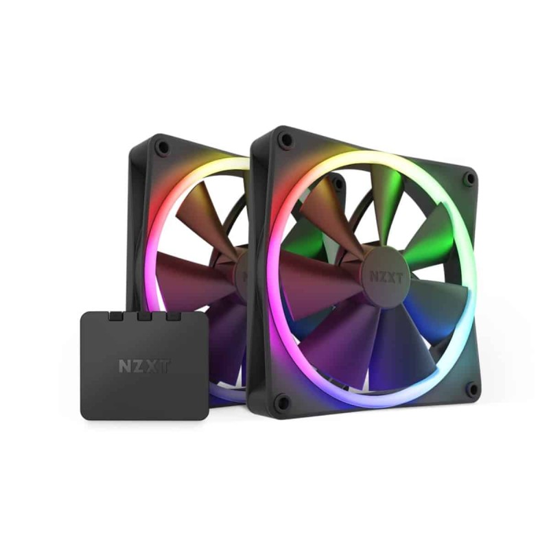 Ventilador Nzxt P/gab 140mm F140 Rgb Twin Bk 80 Ea (rf-r14df-b1)