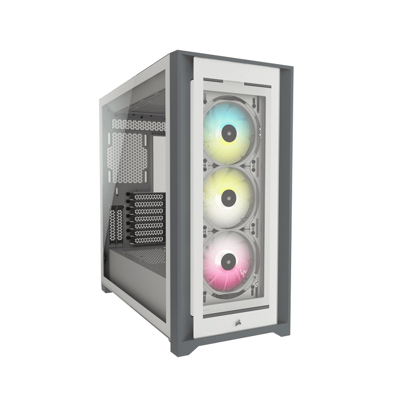 (ed) Gabinete Corsair Icue 5000x Rgb White Tg Atx Cc-9011213-ww